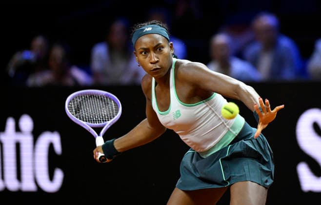 Coco Gauff USA Action Tennis Womens Porsche Cup Porsche Tennis Grand Prix GP Stuttgart 2026 Porsche Arena 11 19 04 2026 DFL REGULATIONS PROHIBIT ANY USE OF PHOTOGRAPHS AS IMAGE SEQUENCES AND OR QUASI VIDEO Tennis Womens Porsche Cup Porsche Tennis Grand Prix GP Stuttgart 2026