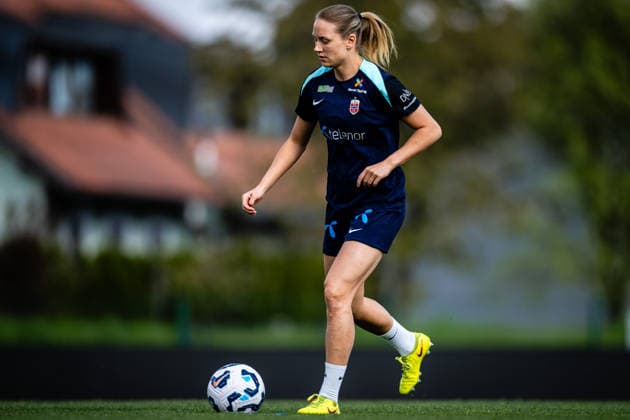 260417 Lisa Naalsund of the Norwegian women™s national football team during a training session on April 17, 2026 in Ptuj Photo Marius Simensen BILDBYRAN Cop 238 bbeng dam fifa women s world cup qualifier football fotball fotball norge norway practice soccer training trening träning  Copyright: MARIUSxSIMENSEN BB260417BB194