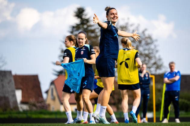 260417 Vilde Boe Risa of the Norwegian women™s national football team during a training session on April 17, 2026 in Ptuj Photo Marius Simensen BILDBYRAN Cop 238 bbeng dam fifa women s world cup qualifier football fotball fotball norge norway practice soccer training trening träning  Copyright: MARIUSxSIMENSEN BB260417BB197