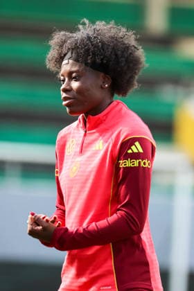 Ried im Innkreis, Austria 17 April 2026 Preparation for the womens World Cup qualifier Austria vs Germany Final training In the picture Nicole Anyomi Germany Copyright: HMBxMedia MadeleinexFantini