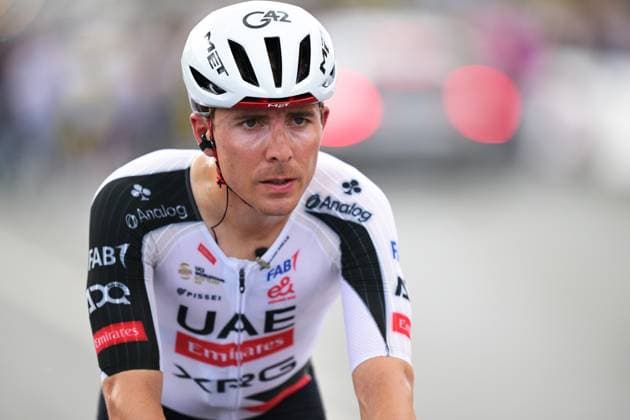 French Benoit Cosnefroy of UAE Team Emirates-XRG finishes as third in the men s Brabantse Pijl one day cycling race, 162,6km from Huizingen, Beersel to Overijse on Friday 17 April 2026. DAVIDxPINTENS  x171133277x