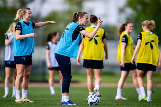 260417 Caroline Graham Hansen of the Norwegian women™s national football team during a training session on April 17, 2026 in Ptuj Photo Marius Simensen BILDBYRAN Cop 238 bbeng dam fifa women s world cup qualifier football fotball fotball norge norway practice soccer training trening träning  Copyright: MARIUSxSIMENSEN BB260417BB206