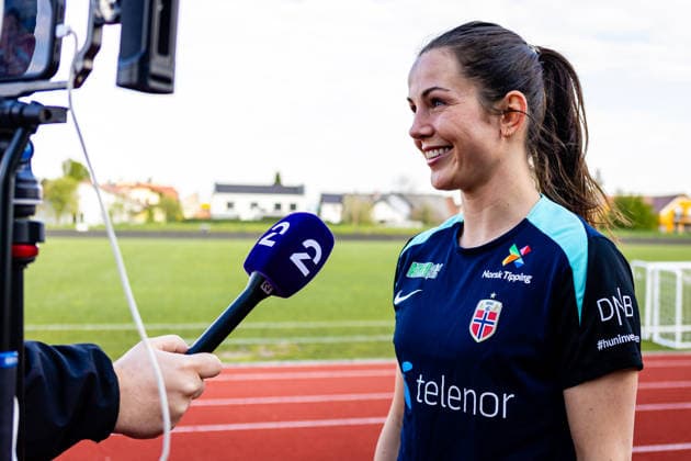 260417 Tuva Hansen of the Norwegian women™s national football team after a training session on April 17, 2026 in Ptuj Photo Marius Simensen BILDBYRAN Cop 238 bbeng dam fifa women s world cup qualifier football fotball fotball norge norway practice soccer training trening träning  Copyright: MARIUSxSIMENSEN BB260417BB208