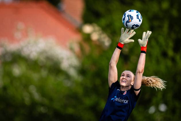 260417 Goalkeeper Selma Panengstuen of the Norwegian women™s national football team during a training session on April 17, 2026 in Ptuj Photo Marius Simensen BILDBYRAN Cop 238 bbeng dam fifa women s world cup qualifier football fotball fotball norge norway practice soccer training trening träning  Copyright: MARIUSxSIMENSEN BB260417BB213