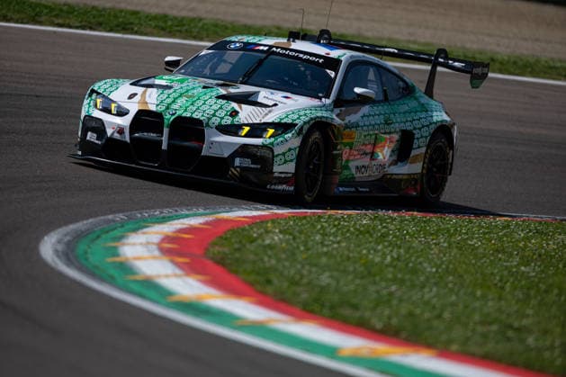 The 69 BMW M4 LMGT3 Evo of Team WRT, driven by Dan HARPER (GBR), Parker THOMPSON (CAN) and Anthony McINTOSH (USA), in action during the FIA World Endurance Championship 6 Hours of Imola at Autodromo Enzo e Dino Ferrari in Imola, Italy, April 17-19, 2026. during WEC - 6 Hours of Imola, Endurance race in Imola, Italy, April 17 2026  Copyright: xDanielexPaglino IPAxSportx xipa-agency.netx xx IPA_74024070 IPA_Agency_IPA74024070
