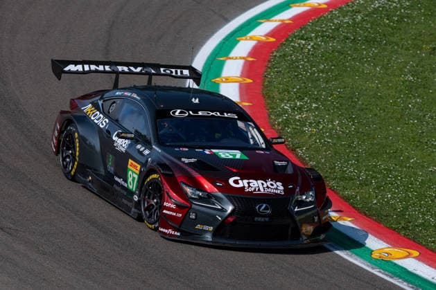 The 87 Lexus RC F LMGT3 of Akkodis ASP Team, driven by Jose Maria LOPEZ (ARG), Clemens SCHMID (AUT) and Razvan UMBRARESCU (ROU), in action during the FIA World Endurance Championship 6 Hours of Imola at Autodromo Enzo e Dino Ferrari in Imola, Italy, April 17-19, 2026. during WEC - 6 Hours of Imola, Endurance race in Imola, Italy, April 17 2026  Copyright: xDanielexPaglino IPAxSportx xipa-agency.netx xx IPA_74024151 IPA_Agency_IPA74024151