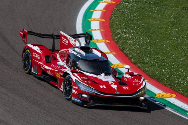 The 8 Toyota HR010 Hybrid of Toyota Gazoo racing, driven by Sebastien BUEMI (SUI), Brendon HARTLEY (NZL) and Ry? HIRAKAWA (JPN), in action during the FIA World Endurance Championship 6 Hours of Imola at Autodromo Enzo e Dino Ferrari in Imola, Italy, April 17-19, 2026. during WEC - 6 Hours of Imola, Endurance race in Imola, Italy, April 17 2026  Copyright: xDanielexPaglino IPAxSportx xipa-agency.netx xx IPA_74024152 IPA_Agency_IPA74024152