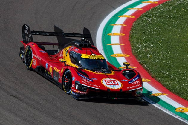 The 50 Ferrari 499p of Ferrari AF Corse, driven by Antonio FUOCO (ITA), Miguel MOLINA (ESP) and Nicklas NIELSEN (DEN), in action during the FIA World Endurance Championship 6 Hours of Imola at Autodromo Enzo e Dino Ferrari in Imola, Italy, April 17-19, 2026. during WEC - 6 Hours of Imola, Endurance race in Imola, Italy, April 17 2026  Copyright: xDanielexPaglino IPAxSportx xipa-agency.netx xx IPA_74024167 IPA_Agency_IPA74024167