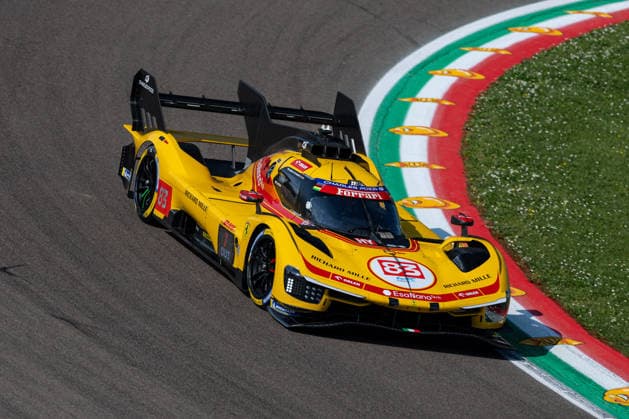 The 83 Ferrari 499p of AF Corse, driven by Yifei YE (CHN), Robert KUBICA (POL) and Philip HANSON (GBR), in action during the FIA World Endurance Championship 6 Hours of Imola at Autodromo Enzo e Dino Ferrari in Imola, Italy, April 17-19, 2026. during WEC - 6 Hours of Imola, Endurance race in Imola, Italy, April 17 2026  Copyright: xDanielexPaglino IPAxSportx xipa-agency.netx xx IPA_74024170 IPA_Agency_IPA74024170