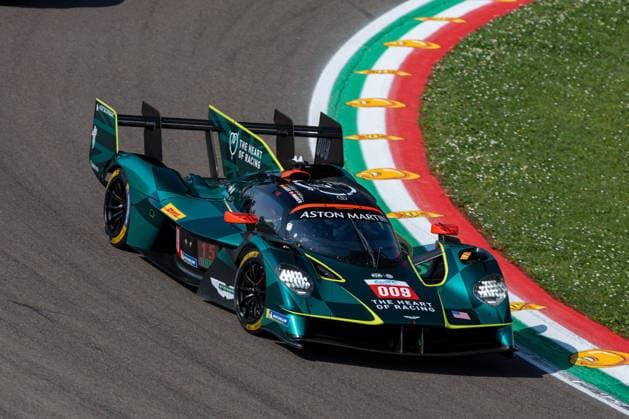 The 009 Aston Martin Valkyrie of Aston Martin THOR Team, driven by Alex RIBERAS (ESP), Marco SORENSEN (DEN) and Roman DE ANGELIS (CAN), in action during the FIA World Endurance Championship 6 Hours of Imola at Autodromo Enzo e Dino Ferrari in Imola, Italy, April 17-19, 2026. during WEC - 6 Hours of Imola, Endurance race in Imola, Italy, April 17 2026  Copyright: xDanielexPaglino IPAxSportx xipa-agency.netx xx IPA_74024173 IPA_Agency_IPA74024173