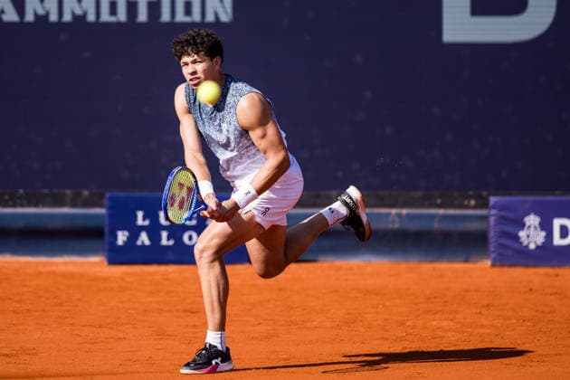 MUNICH, GERMANY - APRIL 17: Ben Shelton (USA) during the BMW Open by Bitpanda Singles match between Joao Fonseca (BRA) vs Ben Shelton (USA) at MTTC Iphitos on April 17, 2026 in Munich, Germany. Bavaria Germany Copyright: xSteffiexWunderlx