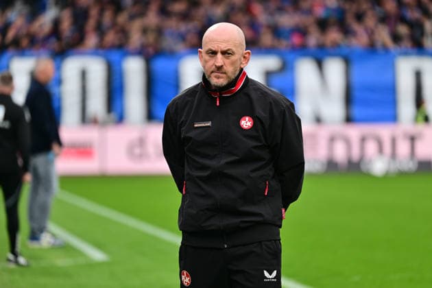 17 04 2026, Football, Men, 2 BL Bundesliga , Season 2025 2026, Holstein Kiel 1 FC Kaiserslautern, 30 Matchday Coach Tim Lieberknecht Kaiserslautern Kiel, Holstein Stadion Holstein Stadion Schleswig Holstein Germany