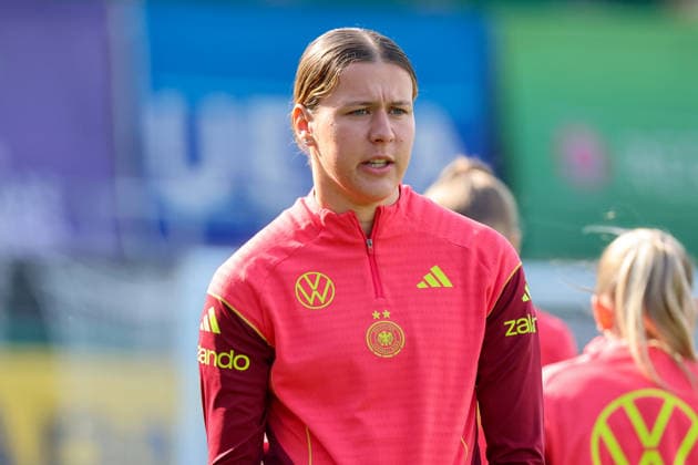 Ried im Innkreis, Austria 17 April 2026 Preparation for the womens World Cup qualifier Austria vs Germany Final training In the picture Larissa Mühlhaus Muehlhaus Germany Copyright: HMBxMedia MadeleinexFantini