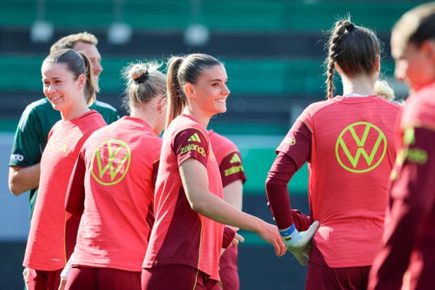 Ried im Innkreis, Austria 17 April 2026 Preparation for the womens World Cup qualifier Austria vs Germany Final training In the picture Selina Cerci Germany Copyright: HMBxMedia MadeleinexFantini