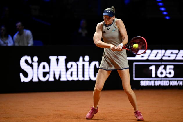 Elena Jelena Rybakina KAZ Action Tennis Ladies Porsche Cup Porsche Tennis Grand Prix GP Stuttgart 2026 Porsche Arena 11 19 04 2026 DFL REGULATIONS PROHIBIT ANY USE OF PHOTOGRAPHS AS IMAGE SEQUENCES AND OR QUASI VIDEO Tennis Ladies Porsche Cup Porsche Tennis Grand Prix GP Stuttgart 2026