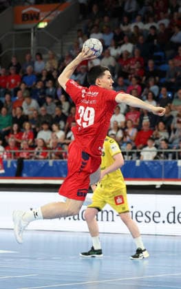 17 04 2026, Germany, Bietigheim Handball SG BBM Bietigheim vs HSG Krefeld, Moritz Strosack BBM