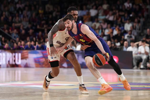April 17, 2026, Barcelona, Barcelona, Spain: Dario Brizuela of FC Barcelona, Barca in action during the EuroLeague Regular Season Round 38 match played between FC Barcelona and FC Bayern Munich at Palau Blaugrana on April 17, 2026 in Barcelona, Spain. Barcelona Spain - ZUMAa181 20260417_zaa_a181_282 Copyright: xJavierxBorregox
