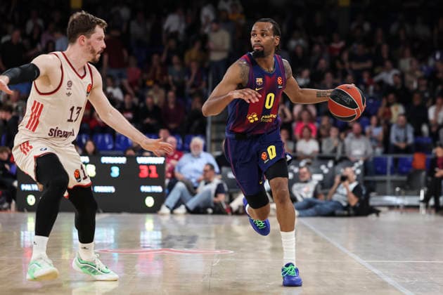 April 17, 2026, Barcelona, Barcelona, Spain: Kevin Punter of FC Barcelona, Barca in action during the EuroLeague Regular Season Round 38 match played between FC Barcelona and FC Bayern Munich at Palau Blaugrana on April 17, 2026 in Barcelona, Spain. Barcelona Spain - ZUMAa181 20260417_zaa_a181_281 Copyright: xJavierxBorregox