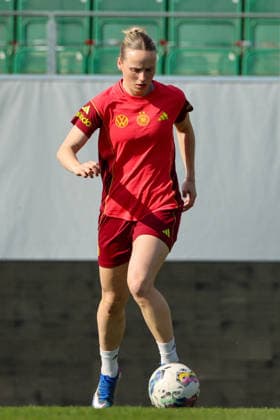 Ried im Innkreis, Austria 17 April 2026 Preparation for the womens World Cup qualifier Austria vs Germany Final training In the picture Franziska Kett Germany Copyright: HMBxMedia MadeleinexFantini