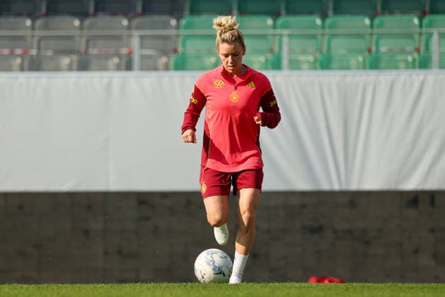 Ried im Innkreis, Austria 17 April 2026 Preparation for the womens World Cup qualifier Austria vs Germany Final training In the picture Linda Dallmann Germany Copyright: HMBxMedia MadeleinexFantini