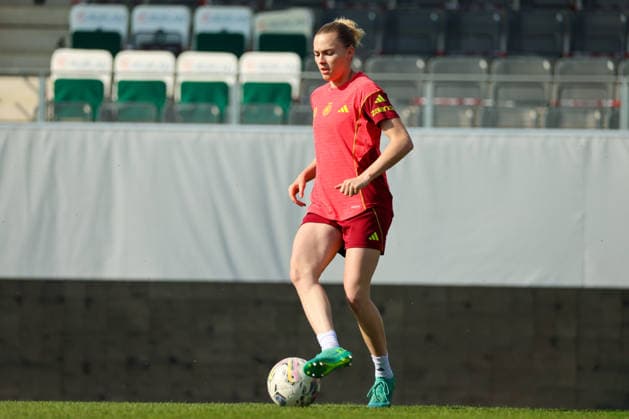 Ried im Innkreis, Austria 17 April 2026 Preparation for the womens World Cup qualifier Austria vs Germany Final training In the picture Laura Freigang Germany Copyright: HMBxMedia MadeleinexFantini
