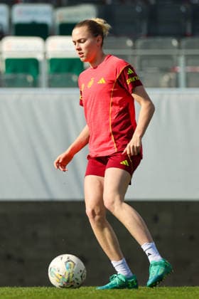 Ried im Innkreis, Austria 17 April 2026 Preparation for the womens World Cup qualifier Austria vs Germany Final training In the picture Laura Freigang Germany Copyright: HMBxMedia MadeleinexFantini