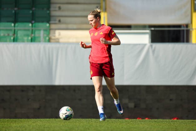 Ried im Innkreis, Austria 17 April 2026 Preparation for the womens World Cup qualifier Austria vs Germany Final training In the picture Franziska Kett Germany Copyright: HMBxMedia MadeleinexFantini