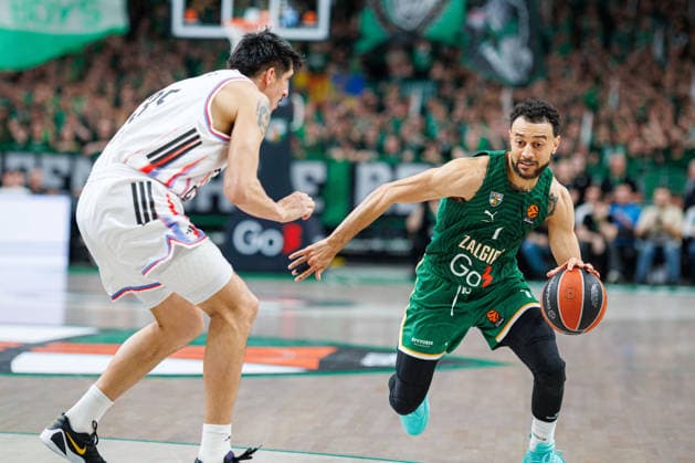 Zalgiris Kaunas and Paris Paris meet in Euroleague game in Kaunas Kaunas Kaunas Lithuania 2026 04 17, Kaunas  Copyright: xErikasxOvcarenkox