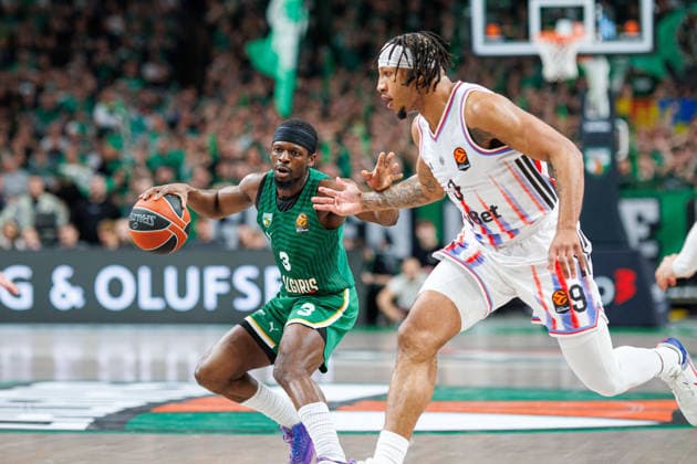 Zalgiris Kaunas and Paris Paris meet in Euroleague game in Kaunas Kaunas Kaunas Lithuania 2026 04 17, Kaunas  Copyright: xErikasxOvcarenkox