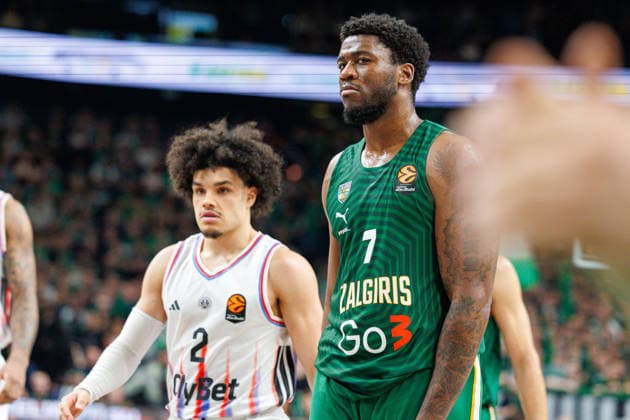 Zalgiris Kaunas and Paris Paris meet in Euroleague game in Kaunas Kaunas Kaunas Lithuania 2026 04 17, Kaunas  Copyright: xErikasxOvcarenkox