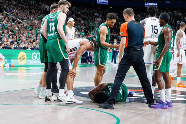 Zalgiris Kaunas and Paris Paris meet in Euroleague game in Kaunas Kaunas Kaunas Lithuania 2026 04 17, Kaunas  Copyright: xErikasxOvcarenkox