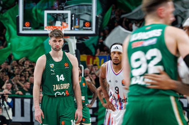 Zalgiris Kaunas and Paris Paris meet in Euroleague game in Kaunas Kaunas Kaunas Lithuania 2026 04 17, Kaunas  Copyright: xErikasxOvcarenkox