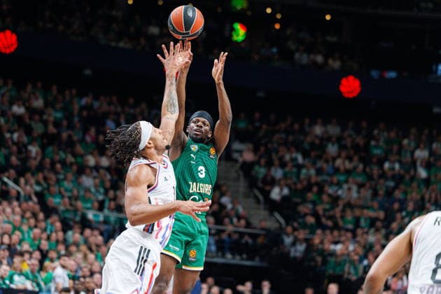 Zalgiris Kaunas and Paris Paris meet in Euroleague game in Kaunas Kaunas Kaunas Lithuania 2026 04 17, Kaunas  Copyright: xErikasxOvcarenkox