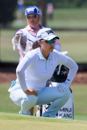 April 17, 2026, Tarzana, California, USA: Minji Kang during Round 2 of the 2026 JM Eagle Championship Los Angeles on Friday April 17, 2026 at the Caballero Country Club in Tarzana, California. ARIANA RUIZ PI Tarzana USA - ZUMAp124 20260417_zaa_p124_024 Copyright: xArianaxRuizx