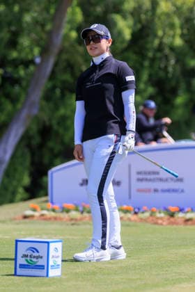April 17, 2026, Tarzana, California, USA: Yuri Yoshida at the 9th tee during Round 2 of the 2026 JM Eagle Championship Los Angeles on Friday April 17, 2026 at the Caballero Country Club in Tarzana, California. ARIANA RUIZ PI Tarzana USA - ZUMAp124 20260417_zaa_p124_007 Copyright: xArianaxRuizx