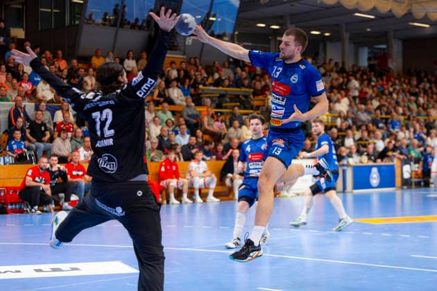 Ole Schramm Nr 13, VfL Lübeck Schwartau VfL Luebeck Schwartau vs TuS Ferndorf, Handball, 2 Bundesliga, 17 04 26 Luebeck Schleswig Holstein Germany Copyright: xAgentur54GradÂ°x xFelixxKoenigx