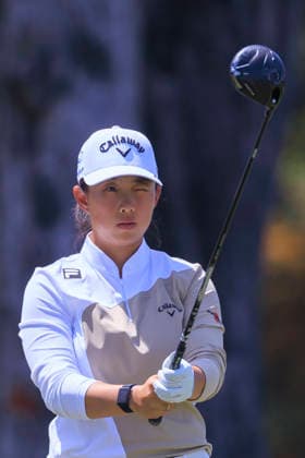 April 17, 2026, Tarzana, California, USA: Ruoning Yin prepares to tee off at the 8th hole during Round 2 of the 2026 JM Eagle Championship Los Angeles on Friday April 17, 2026 at the Caballero Country Club in Tarzana, California. ARIANA RUIZ PI Tarzana USA - ZUMAp124 20260417_zaa_p124_033 Copyright: xArianaxRuizx