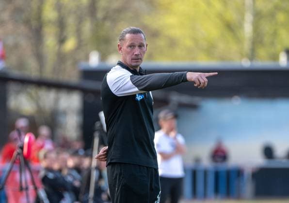 Soccer, Women, Season 2025 2026, Test match 1 FFC Turbine Potsdam 1 FC Union Berlin 0 2 , Coach Steen Gravgaard Ladefoged Turbine Potsdam , 17 04 2026, Copyright: xMatthiasxKochx