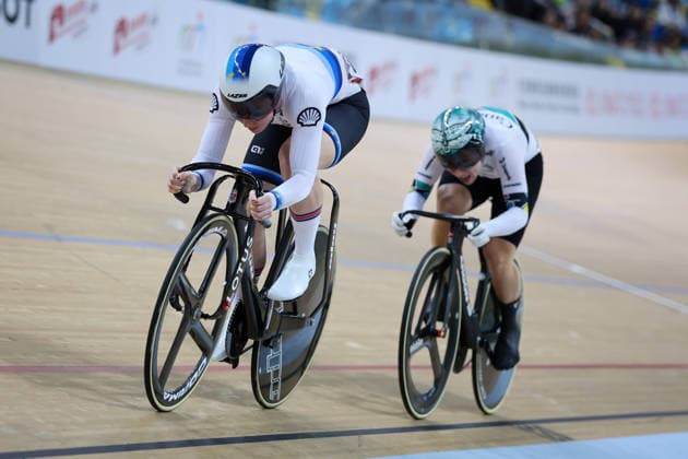 UCI Track World Cup: Hong Kong Picture by Alex Whitehead SWpix.com - 18 04 2026 - Cycling - UCI Track World Cup: Hong Kong - Hong Kong Velodrome, Tseung Kwan O, Hong Kong, China - Women™s Sprint Semifinals Copyright: x xSWpix.comx(t axPhotographyxHubxLtd)xAlexxWhitehead SWpix.comx SWP-3030-12752