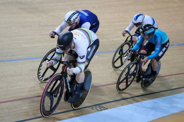 UCI Track World Cup: Hong Kong Picture by Alex Whitehead SWpix.com - 18 04 2026 - Cycling - UCI Track World Cup: Hong Kong - Hong Kong Velodrome, Tseung Kwan O, Hong Kong, China - Men™s Keirin Semifinals - Harrie Lavreysen Netherlands Copyright: x xSWpix.comx(t axPhotographyxHubxLtd)xAlexxWhitehead SWpix.comx SWP-3030-12754