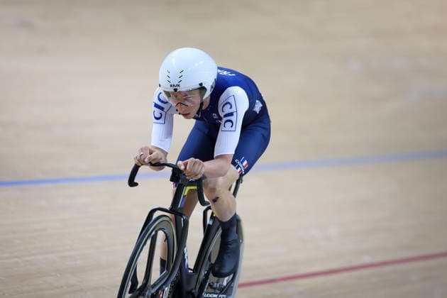 UCI Track World Cup: Hong Kong Picture by Alex Whitehead SWpix.com - 18 04 2026 - Cycling - UCI Track World Cup: Hong Kong - Hong Kong Velodrome, Tseung Kwan O, Hong Kong, China - Men™s Omnium Tempo Race - Oscar Nilsson Julien of France Copyright: x xSWpix.comx(t axPhotographyxHubxLtd)xAlexxWhitehead SWpix.comx SWP-3030-12762
