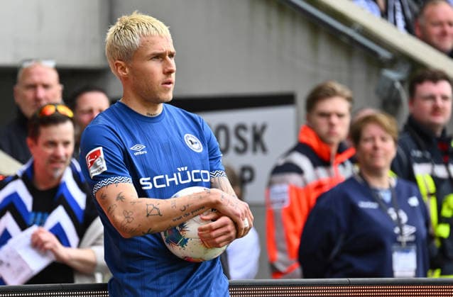 18 04 2026 Soccer Season 2025 2026 2 Soccer Bundesliga 30 Matchday DSC Arminia Bielefeld 1 FC Nürnberg FCN Club Sportfoto Zink xwoxzix DFL regulations prohibit any use of photographs as image sequences and or quasi video only for editorial use Joel Grodowski 11, Arminia Bielefeld