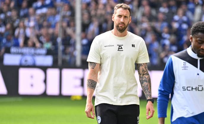 18 04 2026 Soccer Season 2025 2026 2 Soccer Bundesliga 30 Matchday DSC Arminia Bielefeld 1 FC Nürnberg FCN Club Sportfoto Zink xwoxzix DFL regulations prohibit any use of photographs as image sequences and or quasi video only for editorial use Michael Mitch Kniat Trainer Arminia Bielefeld