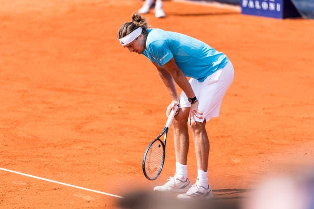 Sport Bilder des Tages MUNICH, GERMANY - APRIL 18: Alexander Zverev (GER) frustrated during the BMW Open by Bitpanda Singles match between Alexander Zverev (GER) vs Flavio Cobolli (ITA) at MTTC Iphitos on April 18, 2026 in Munich, Germany. Bavaria Germany Copyright: xSteffiexWunderlx