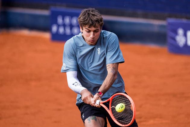 MUNICH, GERMANY - APRIL 18: Flavio Cobolli (ITA) during the BMW Open by Bitpanda Singles match between Alexander Zverev (GER) vs Flavio Cobolli (ITA) at MTTC Iphitos on April 18, 2026 in Munich, Germany. Bavaria Germany Copyright: xSteffiexWunderlx