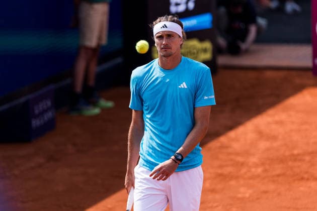 MUNICH, GERMANY - APRIL 18: Alexander Zverev (GER) during the BMW Open by Bitpanda Singles match between Alexander Zverev (GER) vs Flavio Cobolli (ITA) at MTTC Iphitos on April 18, 2026 in Munich, Germany. Bavaria Germany Copyright: xSteffiexWunderlx