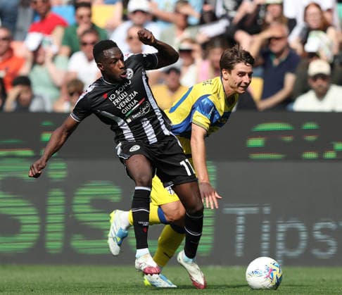 Ar Udine 18 04 2026 - campionato di calcio serie A Udinese-Parma foto Andrea Rigano Image nella foto: Hassane Kamara-Adrian BernabeÕ 