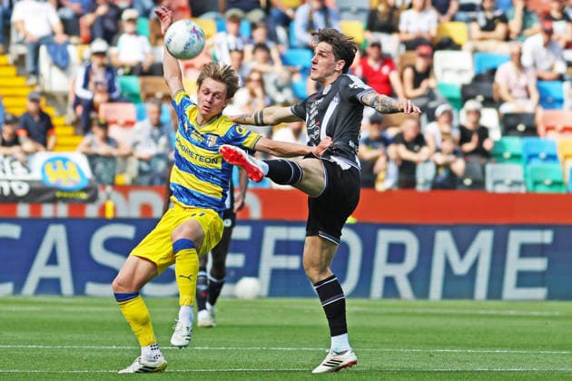 Udinese™s Nicolo Zaniolo fights for the ball with parma™s Hans caviglia during the Serie A soccer match between Udinese and Parma at the Bluenergy Stadium in Udine, north east Italy - Saturday, April 18,2026 - soccer  Copyright: xAndreaxBressanutti LaPressex