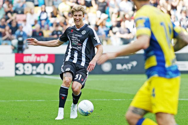 Udinese™s Thomas Kristensen during the Serie A soccer match between Udinese and Parma at the Bluenergy Stadium in Udine, north east Italy - Saturday, April 18,2026 - soccer  Copyright: xAndreaxBressanutti LaPressex
