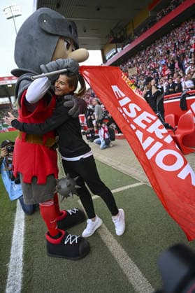 First female head coach of Bundesliga: Marie-Louise Eta of Union Berlin BERLIN, GERMANY - APRIL 18: Marie-Louise Eta, is the first female head coach of Union Berlin in the Bundesliga history, is seen at the An der Alten Forsterei Stadium in Berlin, Germany on April 18, 2026. Halil Sagirkaya Anadolu Berlin Germany. Editorial use only. Please get in touch for any other usage.  Copyright: x2026xAnadoluxHalilxSagirkayax